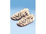 Hausschuh, Damen, Gr. 38/39, beige (ecru), Textil, Schuhe