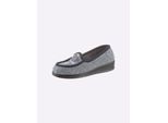 Hausschuh SCHAWOS, Damen, Gr. 40, grau, Textil, Schuhe