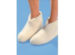 Bettschuh, Damen, Gr. 40/41, beige (ecru), Textil, Schuhe