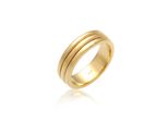 Partnerring ELLI PREMIUM Paarring Drei Ringe Trauring Hochzeit 925 Silber Gr. 62, gold, Fingerringe, Damen, 62mm, Silber 925 (Sterlingsilber), 6mm