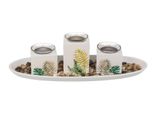 Giftycity Set Di Candelieri Decorativi In Legno, Foglie