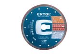 Disco Diamantato Extol Industrial 8703046, Turbo Thin Cut, Taglio A Secco E A Umido, O 200X25,4X2Mm