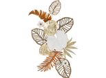 Mauro Ferretti Pannello Da Parete Bouquet Di Fiori 50,8X7X87 Cm Oro Bianco