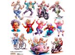 Aufkleber - Scraplove - Nonni Divertenti 1