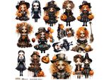 Aufkleber - Scraplove - Halloween Girls 1