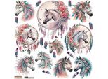 Aufkleber - Scraplove - Cavallo Boho - Boho-Pferd