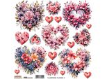 Stickers Scraplove Adesivi Decorativi - Fiori Di San Valentino 2 - Fiori Di San Valentino 2 Cuori Di Fiori