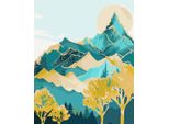 Pittura Con Cornice Immagini Da Dipingere - Cime Di Montagna 40X50 Cm