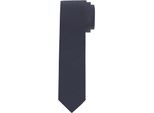Krawatte OLYMP Seidenkrawatte, Damen, blau (marine), Seide, unifarben, klassisch, Krawatten