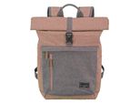 Freizeitrucksack TRAVELITE BASICS Rollup Rucksack, Gr. B/H/T: 37cm x 60cm x 16cm, rosa (rosa, grau), Polyester, klassisch, Rucksäcke, Arbeitsrucksack Sportrucksack Reiserucksack Schulrucksack