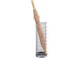 Schirmständer ZELLER PRESENT, grau, B:14cm H:40,5cm T:14cm, Stahl, Regenschirmständer, Höhe 40,5 cm, rund, Ø 14 cm