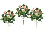 Kunstblume I.Ge.A. "KüNstlicher Rosenbusch", Rosa, B:17Cm H:34Cm L:17Cm, Polyester, Kunstpflanzen, Kunstrose Blume Strauß Bouquet Rosen Rosenbouquet Wildrose