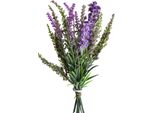 Kunstzweig BOTANIC-HAUS "Lavendel - Erika BüNdel", Lila, B:10Cm H:26Cm T:10Cm Ø:10Cm, Kunststoff, Kunstpflanzen, Kunstzweig