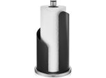 KüChenrollenhalter Gefu "Curve", Grau (Schwarz, Edelstahlfarben), H:30Cm Ø:15,6Cm, Edelstahl, Stahlblech, KüChenrollenhalter, Stahlblech/Edelstahl