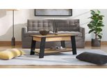 Couchtisch Home Affaire "Piave Kaffeetisch, 101 Cm, In Trendigen Farben, Modern", Schwarz (Schwarz Matt Foil, Artisan Eiche), B:101Cm H:46,5Cm T:54,5Cm, Tische, Couchtisch, Mit Ablage, Rechteckig, Artisan Eiche, Ideal FüR Kleine RäUme