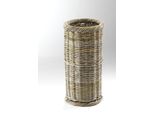 Schirmständer LOCKER, grau, B:56cm H:56cm T:56cm, Regenschirmständer, rund, Ø 28 cm, aus Rattan