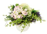 Kunstpflanze I.Ge.A., Lila (Violett Hell), B:25Cm H:25Cm T:20Cm, Keramik, Kunststoff, Polyester, Kunstpflanzen, Kunstpflanze