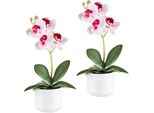Kunstorchidee Creativ Green "Orchidee Phalaenopsis", Pink, H:27Cm, Kunststoff, Kunstpflanzen, Mit Real-Touch-BlüTen