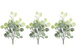 Winterliche Kunstpflanze Creativ Green "Weihnachtsdeko", GrüN, H:38Cm, Kunststoff, Kunstpflanzen, Zweige Mit KüNstlichem Schnee Bedeckt, 3Er-Set