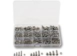 Set Di 500 Pezzi Di Viti A Testa Cilindrica Con Dadi, Set Di Viti M3 M4 M5, Viti Da Macchina In Acciaio Inox, Set Di Viti Filettate Con Dadi E Rondelle (945)