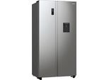 GORENJE Side-by-Side NRR 9185 EA_XLWD, E (A-G), silber, B:91cm H:178,6cm T:64,3cm, Kühlschränke, Wasserspender