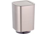 Kosmetikeimer WENKO Auron, silber (silberfarben), B:17,2cm H:25,5cm T:17,2cm, Kunststoff, Mülleimer, Kosmetikeimer