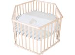 Box Roba "LiebhabbäR"", Box Sicuro A 6 Angoli Con Inserto Protettivo E Rotelle, Legno Naturale"