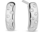 New Bling 9NB-0780 Orecchini In Argento - Donna - Pietre Di Zirconio - 11,6 X 3,66 Mm - Rodio - Argento