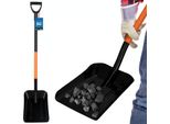 Kotarbau® Pala In Metallo Nero 27 Cm Pala Per Cenere Acciaio Verniciato A Polvere Pala Per Caminetto 128 Cm Pala Da Giardino Pala Grande Pala Per Carbone Pala Holstein Per Cenere E Carbone