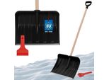 Kotarbau® Set Pala Da Neve Per Auto 40 Cm Con Manico In Legno 131 Cm + Raschia Ghiaccio Auto Set Raschia Neve Per Auto Per Sgomberare La Neve Raschia Parabrezza Auto Con Labbro In Gomma Pala Da Neve Auto