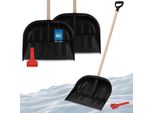 Kotarbau® Set Di 2 Pale Da Neve Per Auto 47 Cm Con Manico In Legno 137 Cm + Raschiaghiaccio Auto Set Pala Da Neve Per Auto Per La Rimozione Della Neve Raschia Parabrezza Auto Con Labbro In Gomma Pala Da Neve Auto