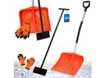 Kotarbau® Set Pala Da Neve Con Manico In Alluminio 137 Cm Raschietto Per Ghiaccio 119 X 20 Cm + Guanti Caldi Pala Da Neve Rimuovi Neve Pala Da Neve Raschietto Per Paraurti Auto Con Manico Pala Con Manico