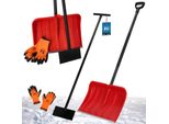 Kotarbau® Set Pala Da Neve Con Manico In Metallo 133 Cm Raschietto Per Il Ghiaccio 119 X 20 Cm + Guanti Pala Da Neve Calda Rimuovi Neve Pala Da Neve Auto Raschietto A Spinta Con Manico Pala Con Manico