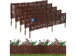 Kotarbau® Set Di 5 Bordure Per Letto In Salice 120 X 30 Cm Bordatura Per Letto A Innesto Bordatura Per Prato Bordatura Per Letto In Salice Recinzione Per Giardino A Innesto Flessibile In Vimini