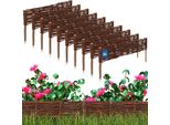 Kotarbau® Set Di 10 Bordure Per Letto In Salice 60 X 10 Cm Bordatura Per Letto A Innesto Bordo Per Prato Bordo Per Letto In Salice Recinzione Per Giardino Per Innesto Flessibile In Vimini