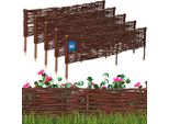 Kotarbau® Set Di 5 Bordure Per Letto In Salice 120 X 20 Cm Bordatura Per Letto A Innesto Bordatura Per Prato Bordatura Per Letto In Salice Recinzione Per Giardino A Innesto Flessibile In Vimini