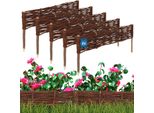Kotarbau® Set Di 5 Bordure Per Letto In Salice 60 X 10 Cm Bordatura Per Letto A Innesto Bordatura Per Prato Bordatura Per Letto In Salice Recinzione Per Giardino A Innesto Flessibile In Vimini