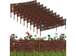 Kotarbau® Set Di 10 Bordure Per Letto In Salice 120 X 20 Cm Bordatura Per Letto A Innesto Bordo Per Prato Bordo Per Letto In Salice Recinzione Per Giardino A Innesto Flessibile In Vimini
