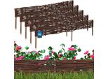 Kotarbau® Set Di 5 Bordure Per Letto In Salice 120 X 10 Cm Bordatura Per Letto A Innesto Bordatura Per Prato Bordatura Per Letto In Salice Recinzione Per Giardino A Innesto Flessibile In Vimini