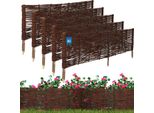 Kotarbau® Set Di 5 Bordi Per Letto In Salice 120 X 40 Cm Bordo Per Letto Bordo Per Letto A Innesto Bordo Per Prato Bordo Per Letto In Salice Bordo Per Giardino A Innesto Flessibile In Vimini