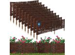 Kotarbau® Set Di 10 Bordure Per Letti In Salice 120 X 40 Cm Bordatura Per Letti A Spina Bordatura Per Prato Bordatura Per Letti In Salice Recinzione Per Giardino Per Tappare Flessibile Vimini