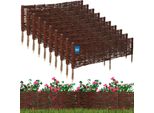 Kotarbau® Set Di 10 Bordure Per Letti In Salice 120 X 30 Cm Bordatura Per Letti A Spina Bordatura Per Prato Bordatura Per Letti In Salice Recinzione Per Giardino Per Tappare Flessibile Vimini