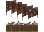 Kotarbau® Set Di 5 Bordure Per Letto In Salice 60 X 40 Cm Bordatura Per Letto A Innesto Bordatura Per Prato Bordatura Per Letto In Salice Recinzione Per Giardino A Innesto Flessibile In Vimini
