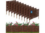 Kotarbau® Set Di 10 Bordure Per Letti In Salice 60 X 40 Cm Bordatura Per Letti A Spina Bordatura Per Prato Bordatura Per Letti In Salice Recinzione Per Giardino Per Tappare Flessibile Vimini