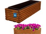 Kotarbau® Fioriera In Legno 64X20Cm Con Vaso Interno Fioriera Per Balcone Colore Rovere Fioriera Per Balcone Fioriera In Legno Fioriera Per Balcone Giardino Patio Con Inserto