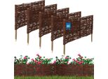 Kotarbau® Set Di 5 Bordi Per Letto In Salice 60 X 30 Cm Bordo Per Letto Bordo Per Letto A Innesto Bordo Per Prato Bordo Per Letto In Salice Bordo Per Giardino A Innesto Flessibile In Vimini