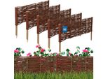 Kotarbau® Set Di 5 Bordi Per Letto In Salice 60 X 20 Cm Bordo Per Letto Bordo Per Letto A Innesto Bordo Per Prato Bordo Per Letto In Salice Bordo Per Giardino A Innesto Flessibile In Vimini