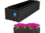 Kotarbau® Fioriera In Legno 64X20Cm Con Vaso Interno Fioriera Da Balcone Fioriera Antracite Fioriera In Legno Fioriera Da Balcone Fioriera Da Giardino Con Inserto