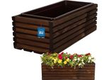 Kotarbau® Cassetta Per Fiori In Legno 44X20Cm Con Vaso Interno Cassetta Per Balconi Vaso Per Fiori Marrone Fioriera Vaso Per Fiori In Legno Cassetta Per Fiori Da Esterno Balcone Giardino Patio Con Inserto