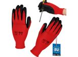 Kotarbau® Guanti Da Lavoro Guanti Da Lavoro Antiscivolo Rivestiti In Lattice Taglia 7 Rosso Uomini Accessori Da Officina Guanti Da Giardinaggio Invernali Guanti Da Lavoro Da Donna